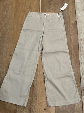 AMO Women Wide-Leg Chino Pants — Light Taupe